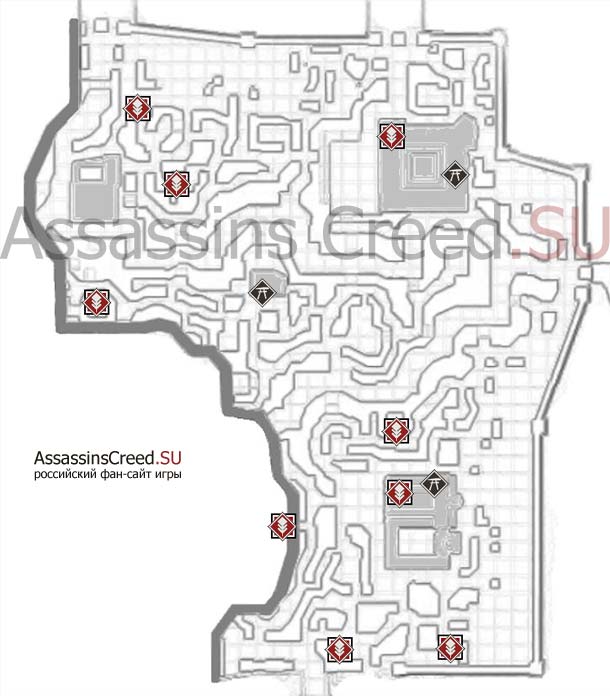 Assassins Creed2: Карта Флоренция Сан-Марко