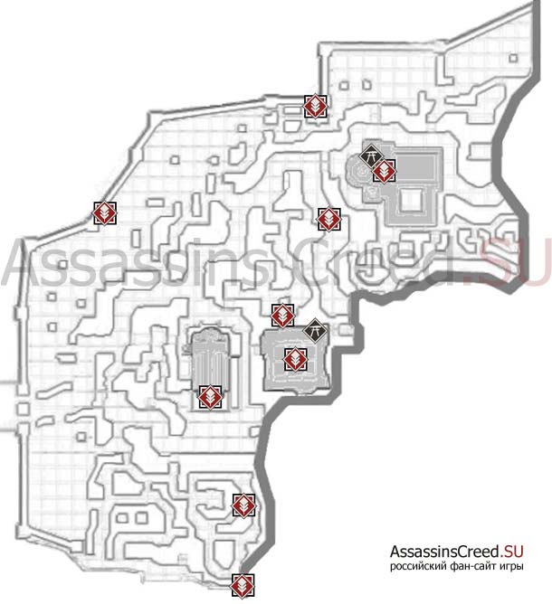 Assassins Creed2: Карта Флоренция Санта Мария Новелла